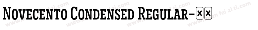 Novecento Condensed Regular字体转换